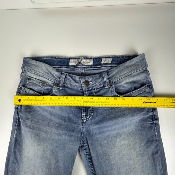 BKE Buckle Jeans Women 32x30.5 Sabrina Blue Stretch Low-Rise Straight Leg Denim - Picture 8 of 14